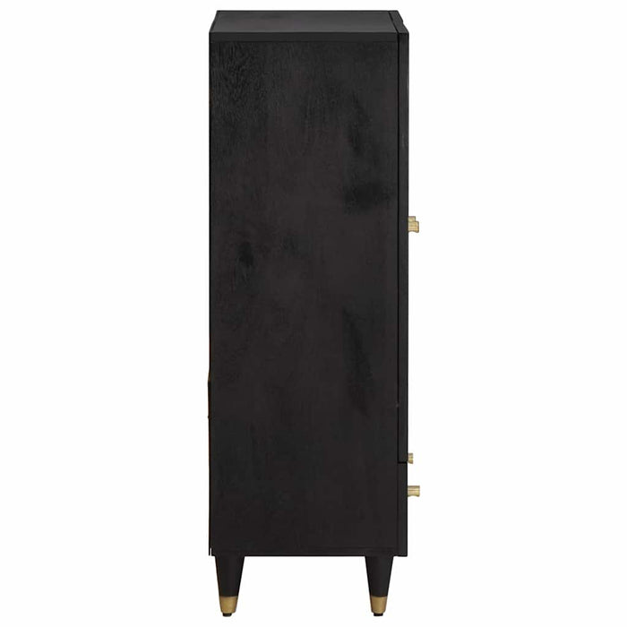 Bufet cu sertar Negru 60 x 33 x 100 cm Lemn de mango solid - WALTI WALTI