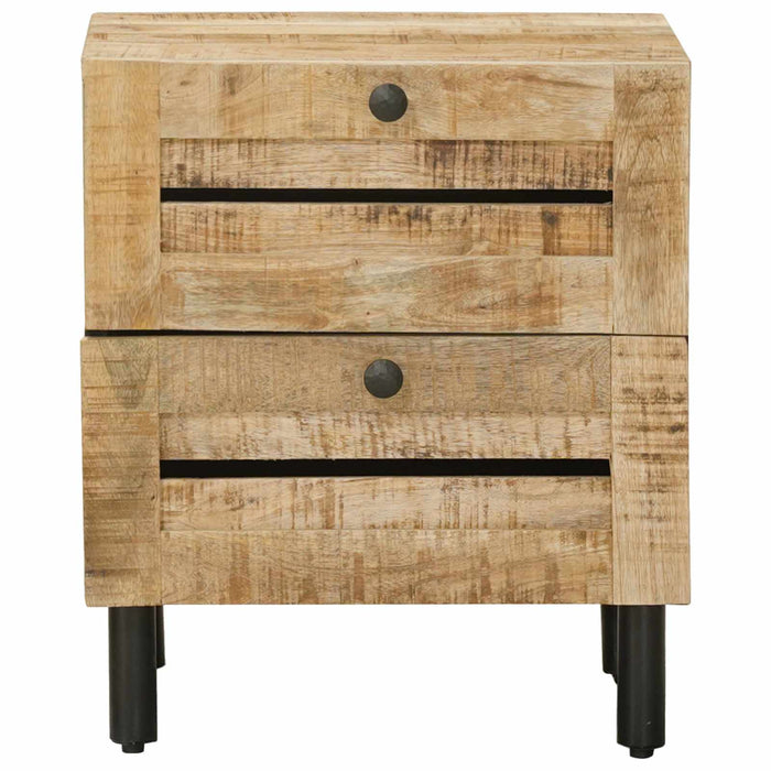 Noptieră natural 40 x 33 x 46 cm Lemn de mango solid WALTI