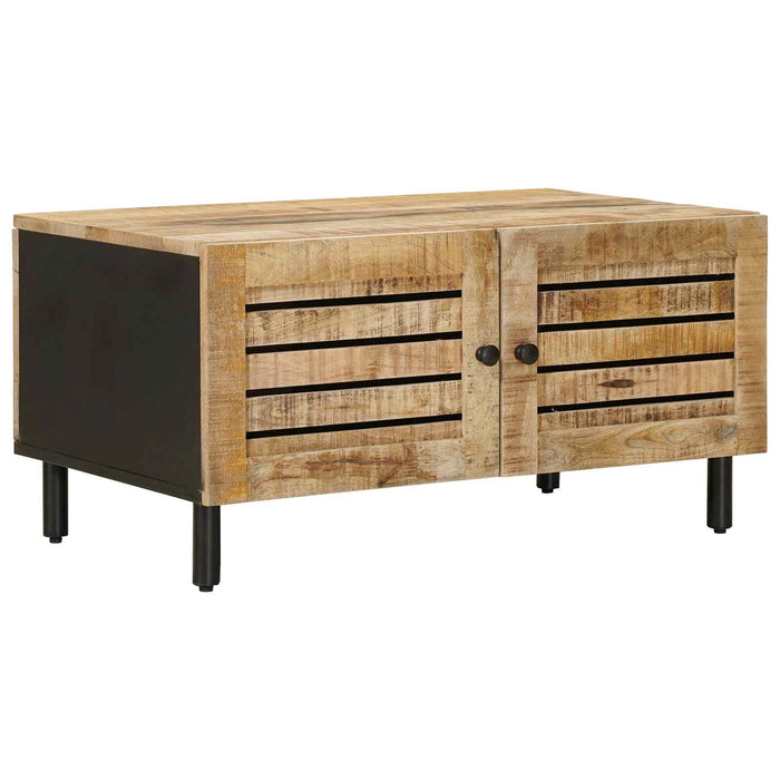 Masă de cafea natural 80 x 50 x 40 cm Lemn de mango solid WALTI