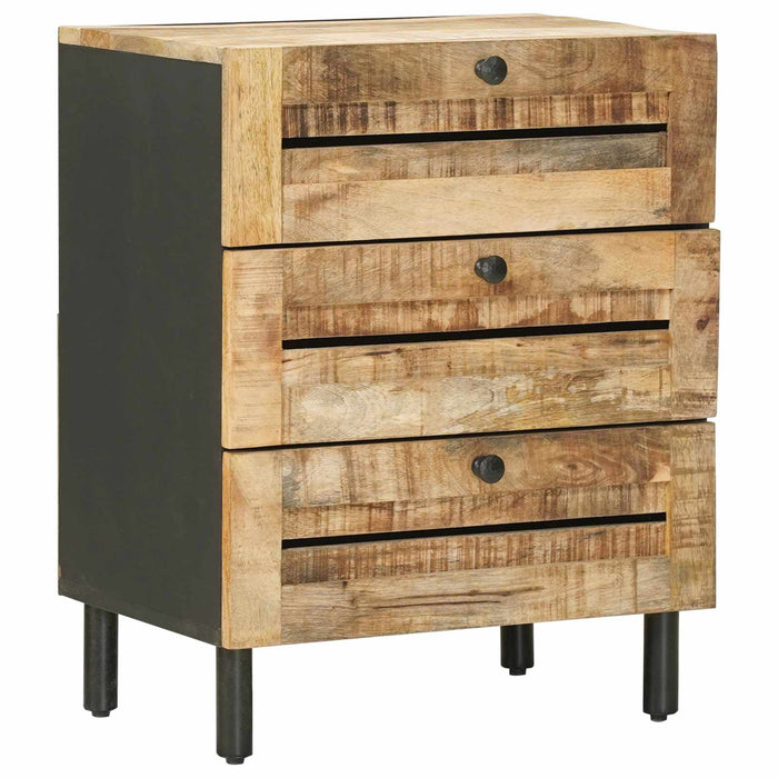Noptieră natural 50 x 33 x 62 cm Lemn de mango solid WALTI