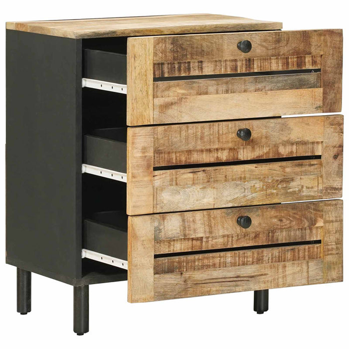 Noptieră natural 50 x 33 x 62 cm Lemn de mango solid WALTI