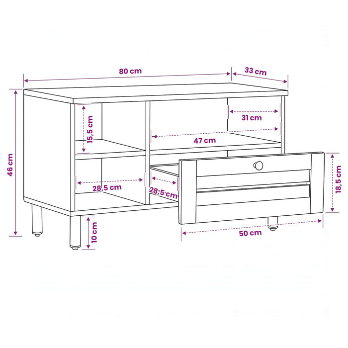 Dulapuri de depozitare cu sertar Maro 80 x 33,5 x 46 cm WALTI