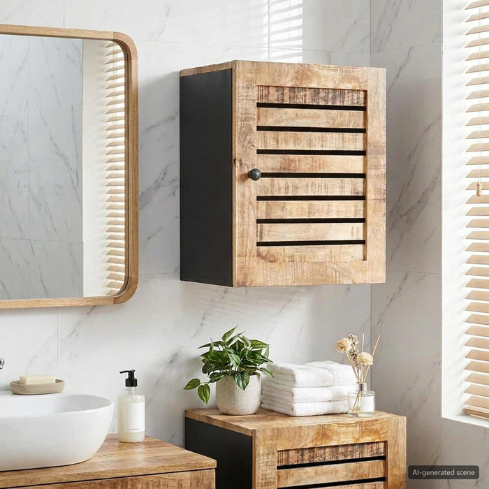 Dulap suspendat cu depozitare Maro și negru 38 x 33,5 x 48 cm WALTI