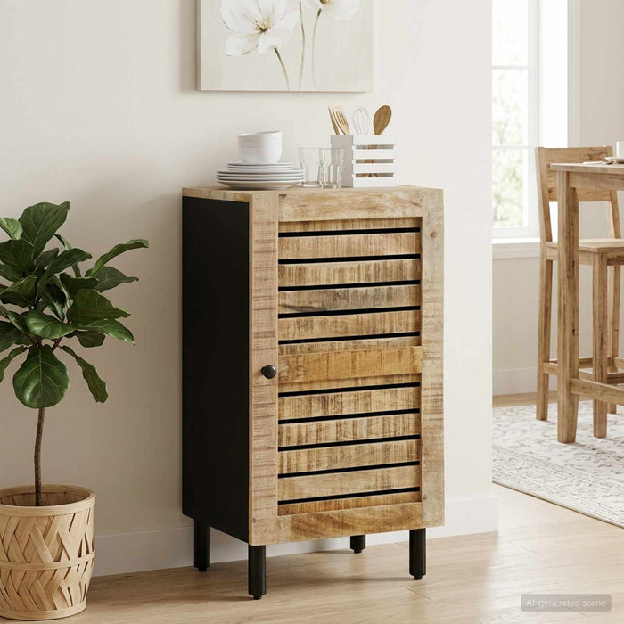 Dulap de depozitare natural 40 x 33 x 75 cm Lemn de mango solid WALTI