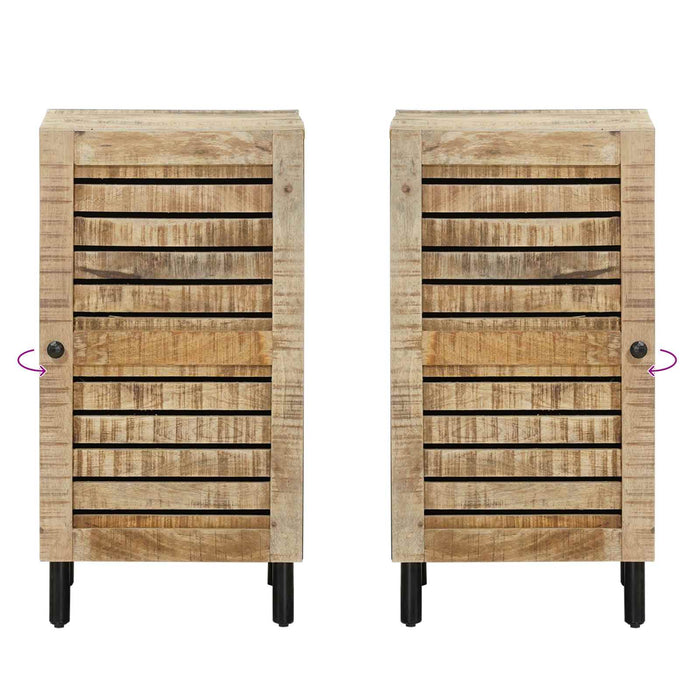 Dulap de depozitare natural 40 x 33 x 75 cm Lemn de mango solid WALTI