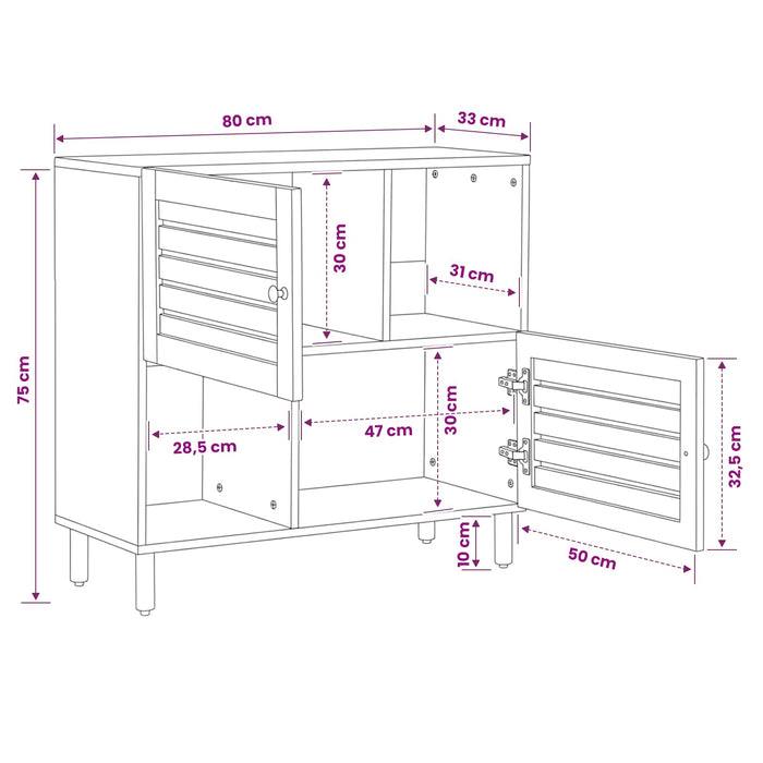 Dulapuri de depozitare cu depozitare Maro 80 x 33,5 x 75 cm WALTI