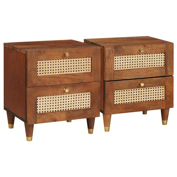 Dulap de noapte cu sertar 2 pcs Maro 40 x 33,5 x 46 cm - WALTI WALTI