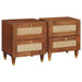 Dulap de noapte cu sertar 2 pcs Maro 40 x 33,5 x 46 cm - WALTI WALTI