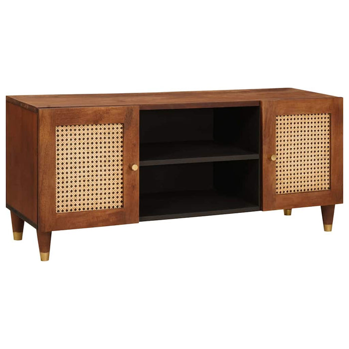 Cabinet TV cu raft Maro 105 x 33,5 x 46 cm Lemn de mango solid - WALTI WALTI