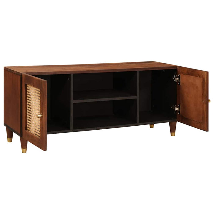 Cabinet TV cu raft Maro 105 x 33,5 x 46 cm Lemn de mango solid - WALTI WALTI