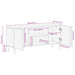 Cabinet TV cu raft Maro 105 x 33,5 x 46 cm Lemn de mango solid - WALTI WALTI