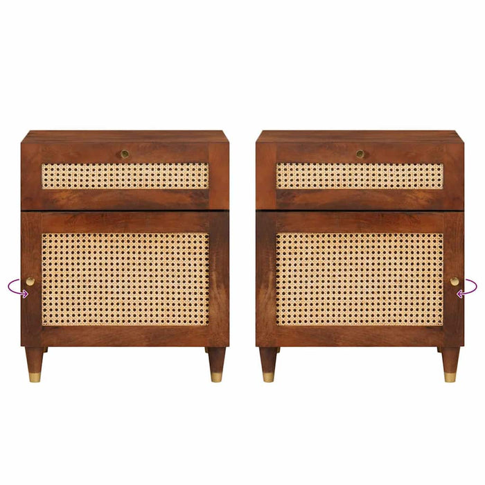 Mese de noptieră cu sertar 50 x 33 x 60 cm Lemn de mango solid - WALTI WALTI