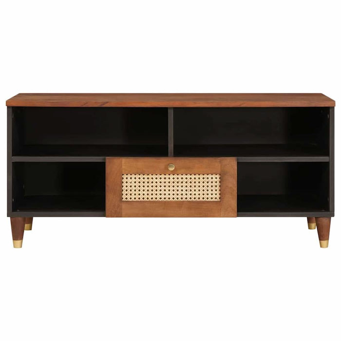 Cabinet TV cu raft Maro 100 x 33,5 x 46 cm Lemn de mango solid - WALTI WALTI