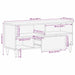Cabinet TV cu raft Maro 100 x 33,5 x 46 cm Lemn de mango solid - WALTI WALTI