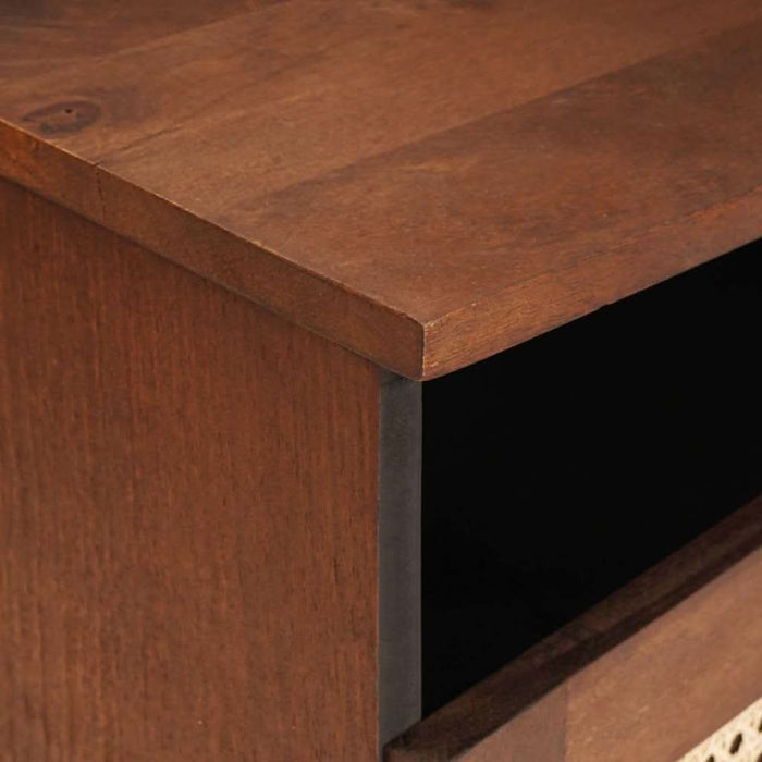 Cabinet TV cu sertar Maro 80 x 33,5 x 46 cm Lemn de mango solid - WALTI WALTI