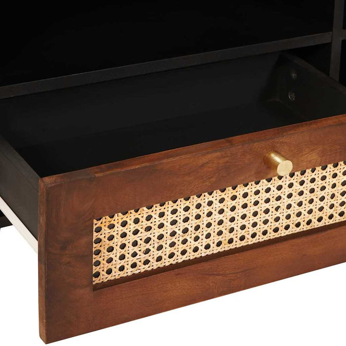Cabinet TV cu sertar Maro 80 x 33,5 x 46 cm Lemn de mango solid - WALTI WALTI