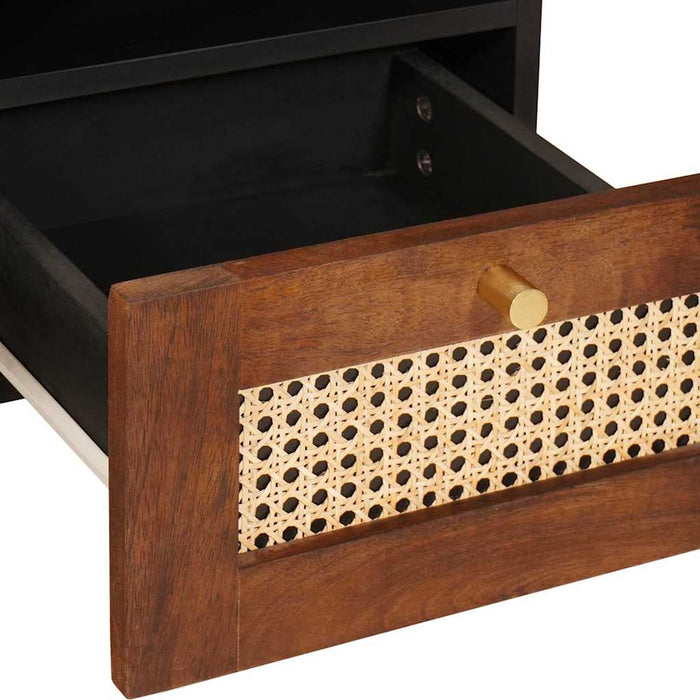 Cabinet TV cu raft Maro 100 x 33,5 x 46 cm Lemn de mango solid - WALTI WALTI