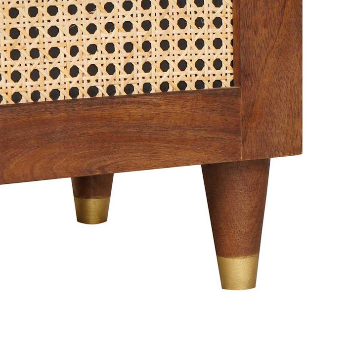 Cabinet TV cu raft Maro 100 x 33,5 x 46 cm Lemn de mango solid - WALTI WALTI