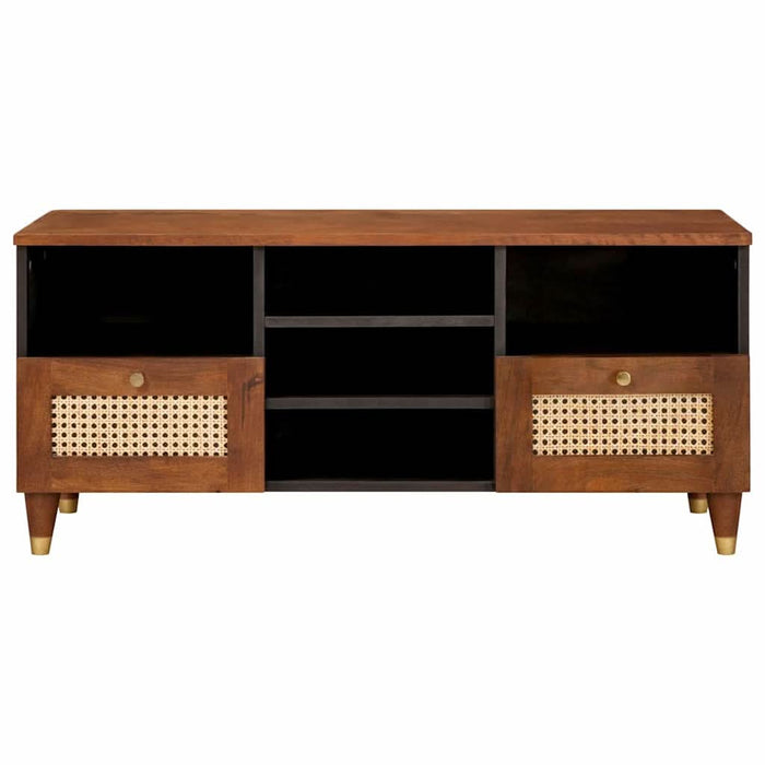 Cabinet TV cu raft Maro 100 x 33,5 x 46 cm Lemn de mango solid - WALTI WALTI
