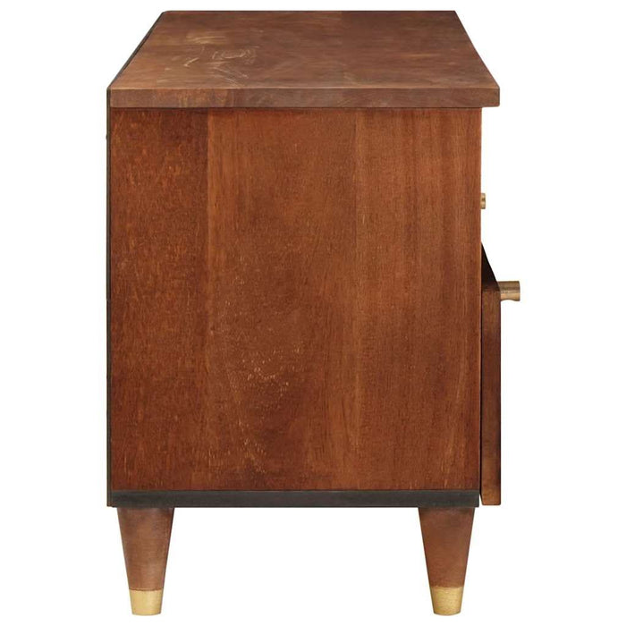 Cabinet TV cu raft Maro 100 x 33,5 x 46 cm Lemn de mango solid - WALTI WALTI