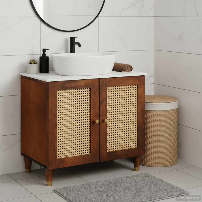 Dulap de chiuvetă cu raft Maro 62 x 33 x 58 cm Lemn compozit - WALTI WALTI