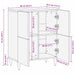 Bufet Maro 60 x 33,5 x 75 cm Lemn de mango solid - WALTI WALTI