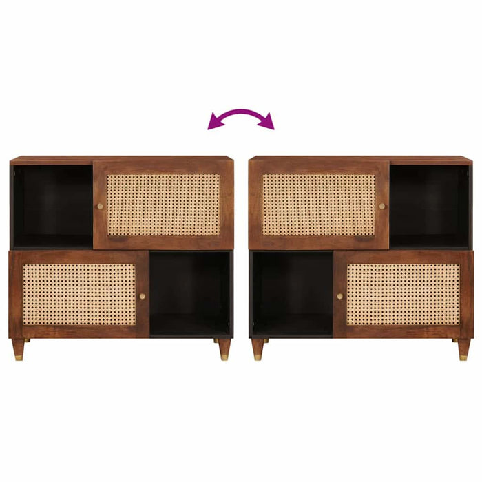 Bufet Maro 80 x 33.5 x 75 cm Ratan și lemn solid de mango - WALTI WALTI