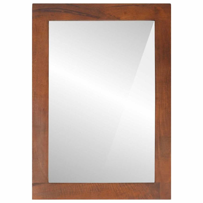 Oglindă maro și argintiu 50 x 70 cm Lemn solid de mango, sticlă - WALTI WALTI