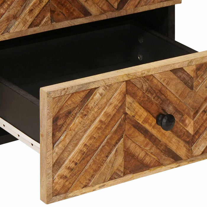 Noptieră 2 pcs Maro 40 x 33,5 x 46 cm Lemn de mango solid - WALTI WALTI