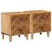Noptieră 2 pcs Maro 40 x 33,5 x 46 cm Lemn de mango solid - WALTI WALTI