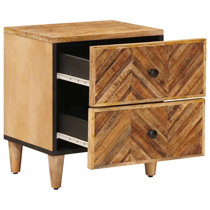 Noptieră 2 pcs Maro 40 x 33,5 x 46 cm Lemn de mango solid - WALTI WALTI