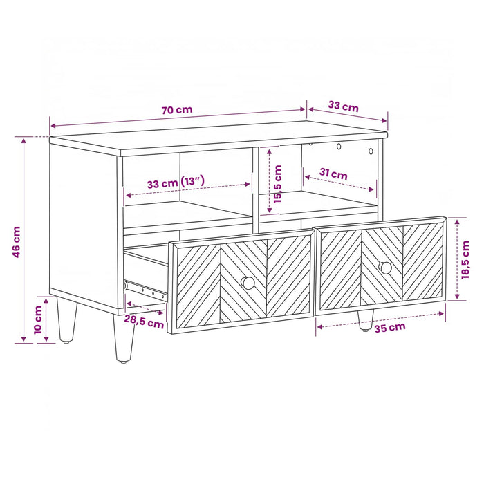 Dulapuri de depozitare cu sertar Maro 70 x 33,5 x 46 cm - WALTI WALTI
