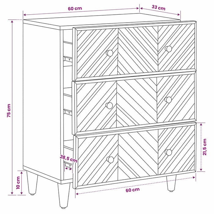 Dulapuri de depozitare Maro 60 x 33,5 x 75 cm WALTI