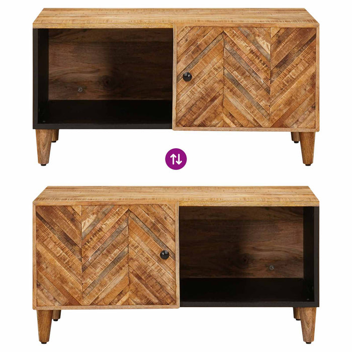 Masă de cafea Maro 80 x 50 x 40 cm Lemn de mango solid WALTI