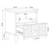Noptieră 2 pcs Maro 50 x 33 x 60 cm Lemn de mango solid - WALTI WALTI