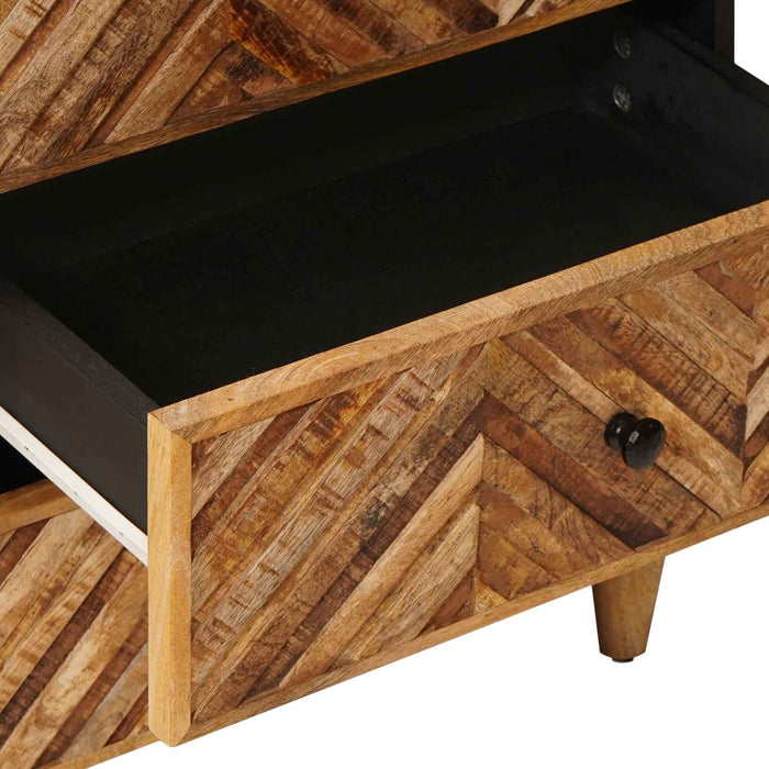 Noptieră cu sertar Maro 50 x 33 x 60 cm Lemn de mango solid WALTI