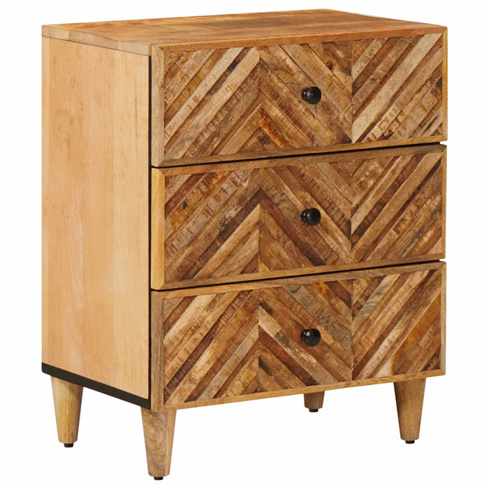 Noptieră cu sertar Maro 50 x 33 x 60 cm Lemn de mango solid WALTI