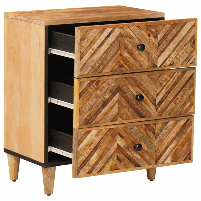 Noptieră cu sertar Maro 50 x 33 x 60 cm Lemn de mango solid WALTI