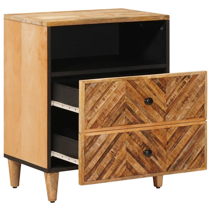 Noptieră cu sertar Maro 50 x 33 x 60 cm Lemn de mango solid WALTI