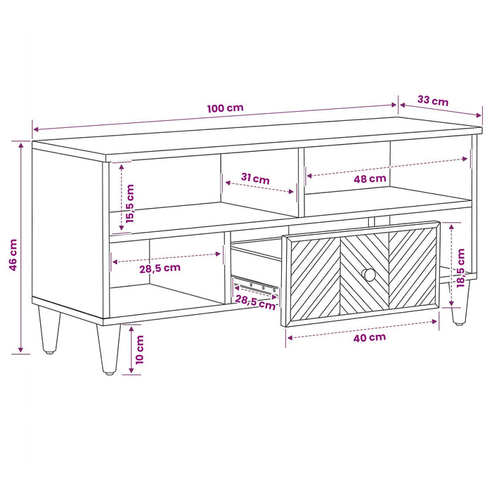 Dulapuri de depozitare cu sertar Maro 100 x 33,5 x 46 cm - WALTI WALTI
