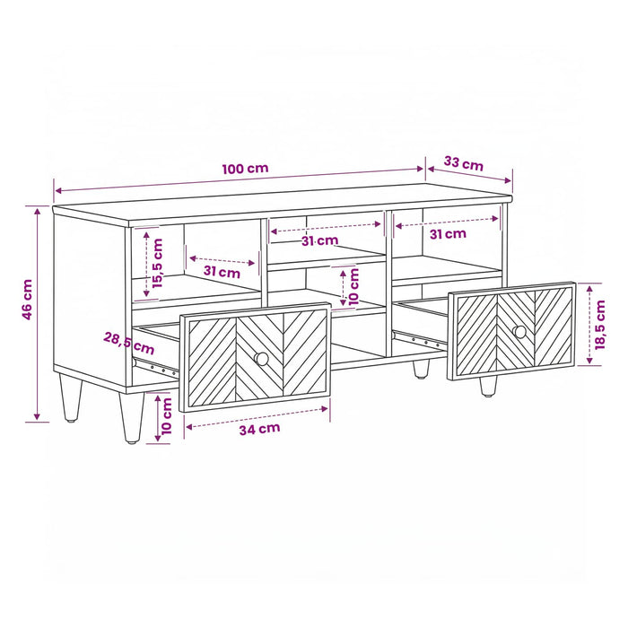 Dulapuri de depozitare cu sertar Maro 100 x 33,5 x 46 cm - WALTI WALTI