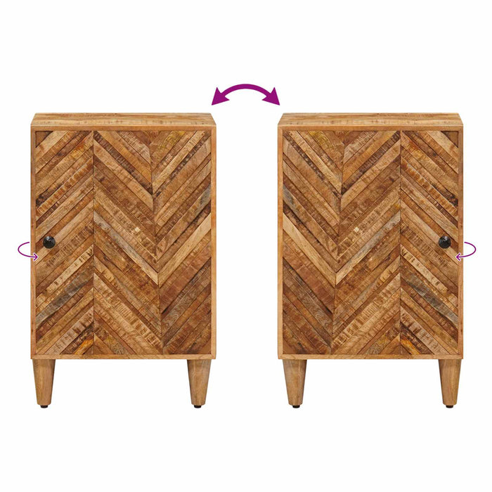 Dulap de Baie cu ușă Maro 38 x 33,5 x 58 cm Lemn de mango solid - WALTI WALTI