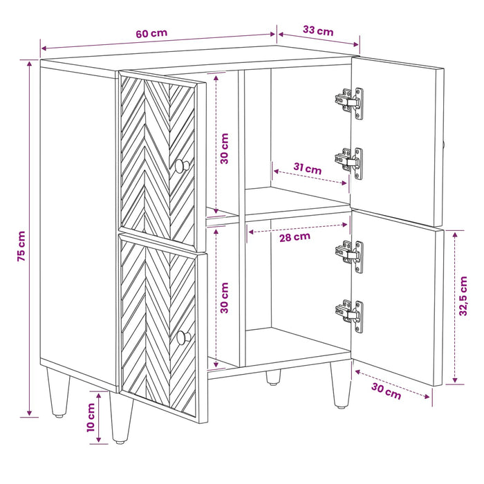 Dulapuri de depozitare cu depozitare Maro 60 x 33,5 x 75 cm WALTI