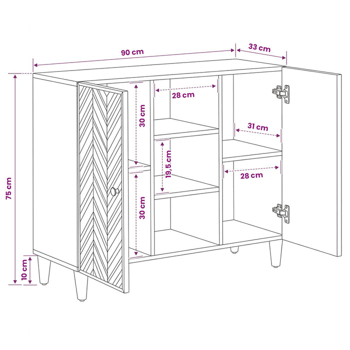 Dulapuri de depozitare cu depozitare Maro 90 x 33,5 x 75 cm WALTI