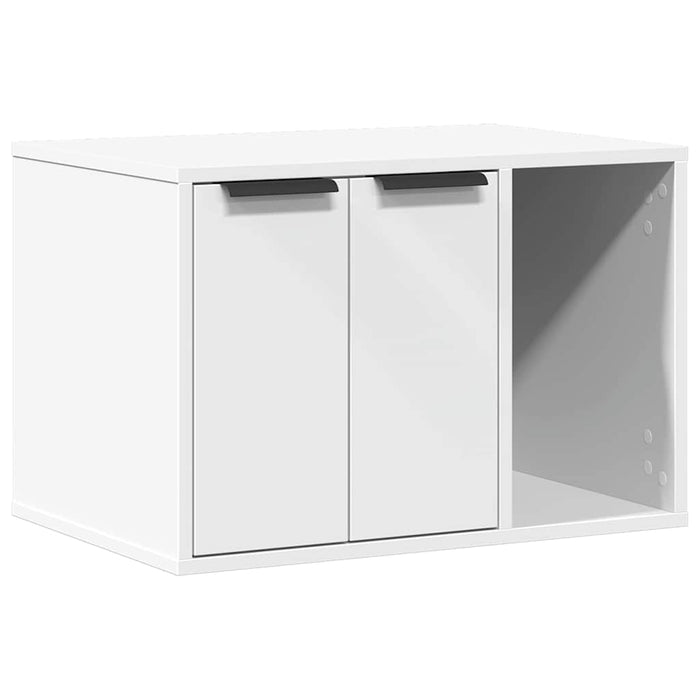 Cutie litieră pisici alb 60x40x40 cm lemn prelucrat - WALTI WALTI