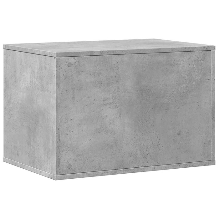 Cutie litieră pisici gri beton 60x40x40 cm lemn prelucrat - WALTI WALTI
