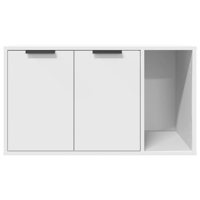 Cutie litieră pisici alb 80x50x45 cm lemn prelucrat - WALTI WALTI