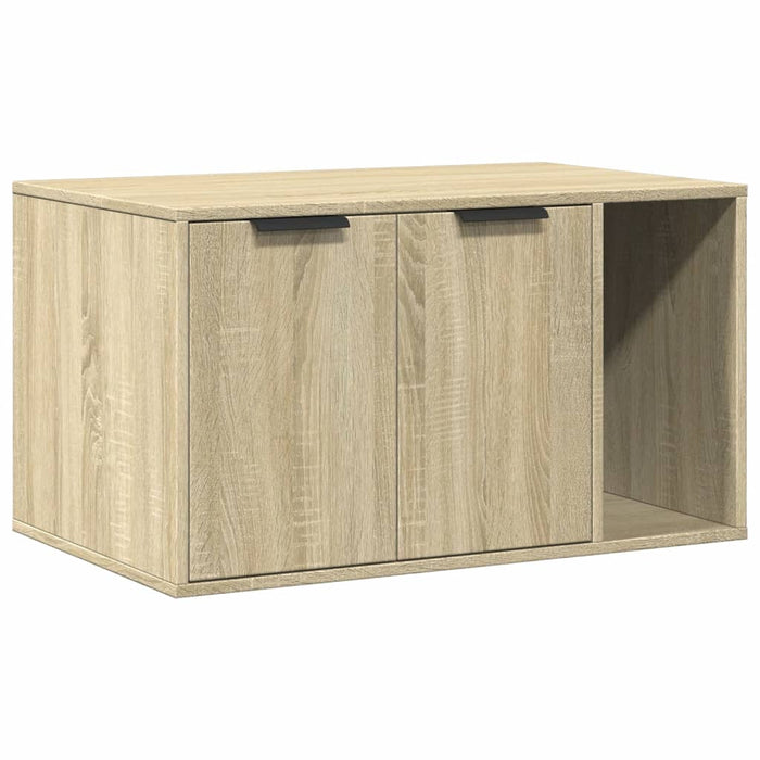 Cutie litieră pisici stejar sonoma 80x50x45 cm lemn prelucrat - WALTI WALTI
