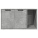 Cutie litieră pisici gri beton 80x50x45 cm lemn prelucrat - WALTI WALTI