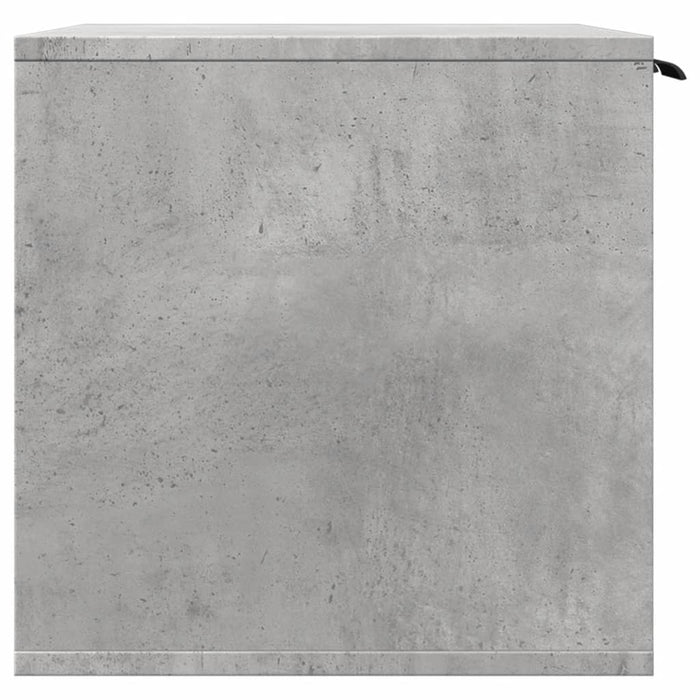 Cutie litieră pisici gri beton 80x50x45 cm lemn prelucrat - WALTI WALTI